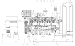 Чертеж дизельной электростанции  WPG1700B7 – 
фото 2 из 6