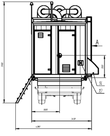 Два контейнера 13м на шасси длиной 14 м для ДЭС 4 МВт на АЭС «Руппур» – чертеж из проектной документации 1 из 10