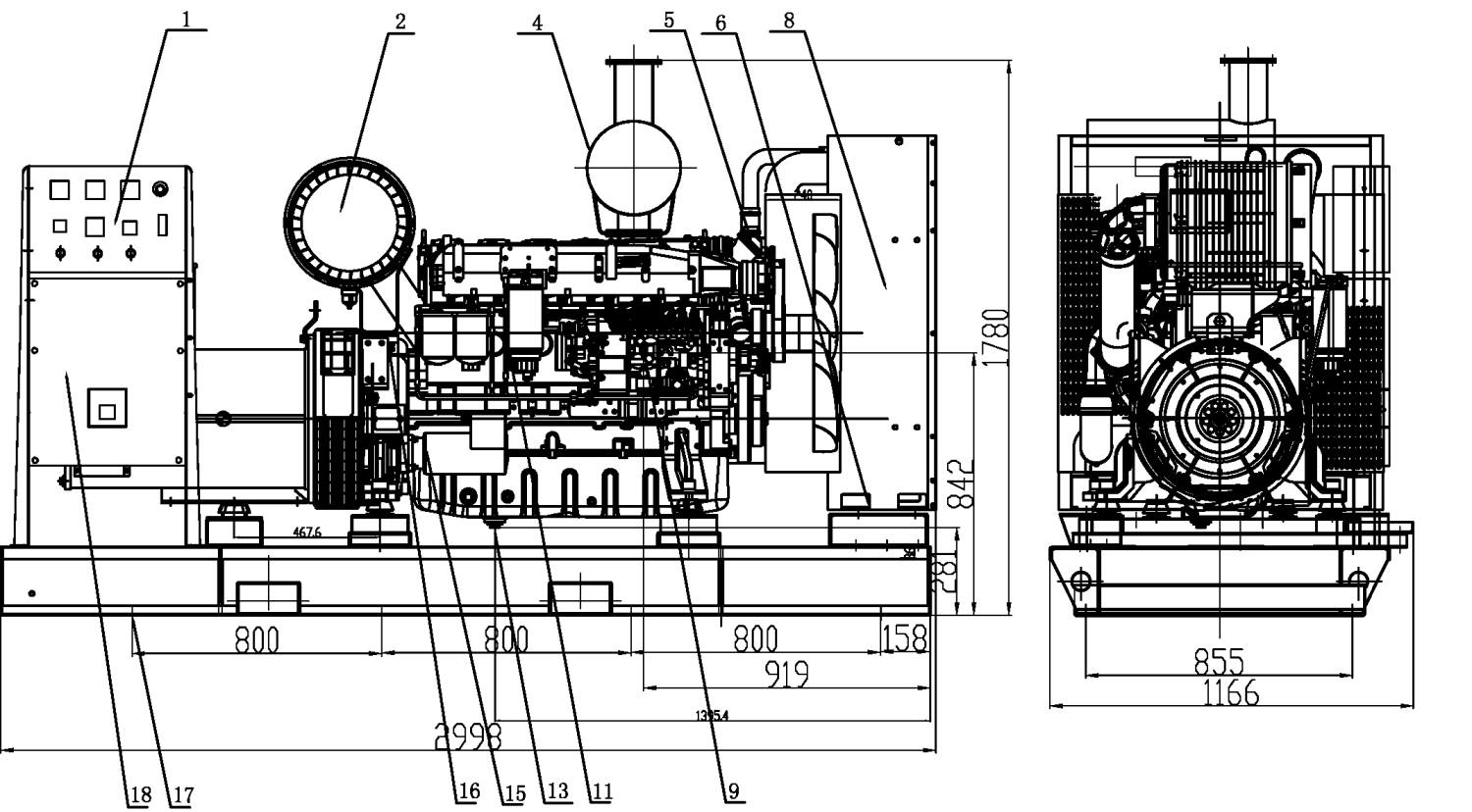 Weichai WPG220 B8 - ДЭС 160 кВт  за 2&nbsp;074&nbsp;787 рублей | Дизельная электростанция в Техэкспо