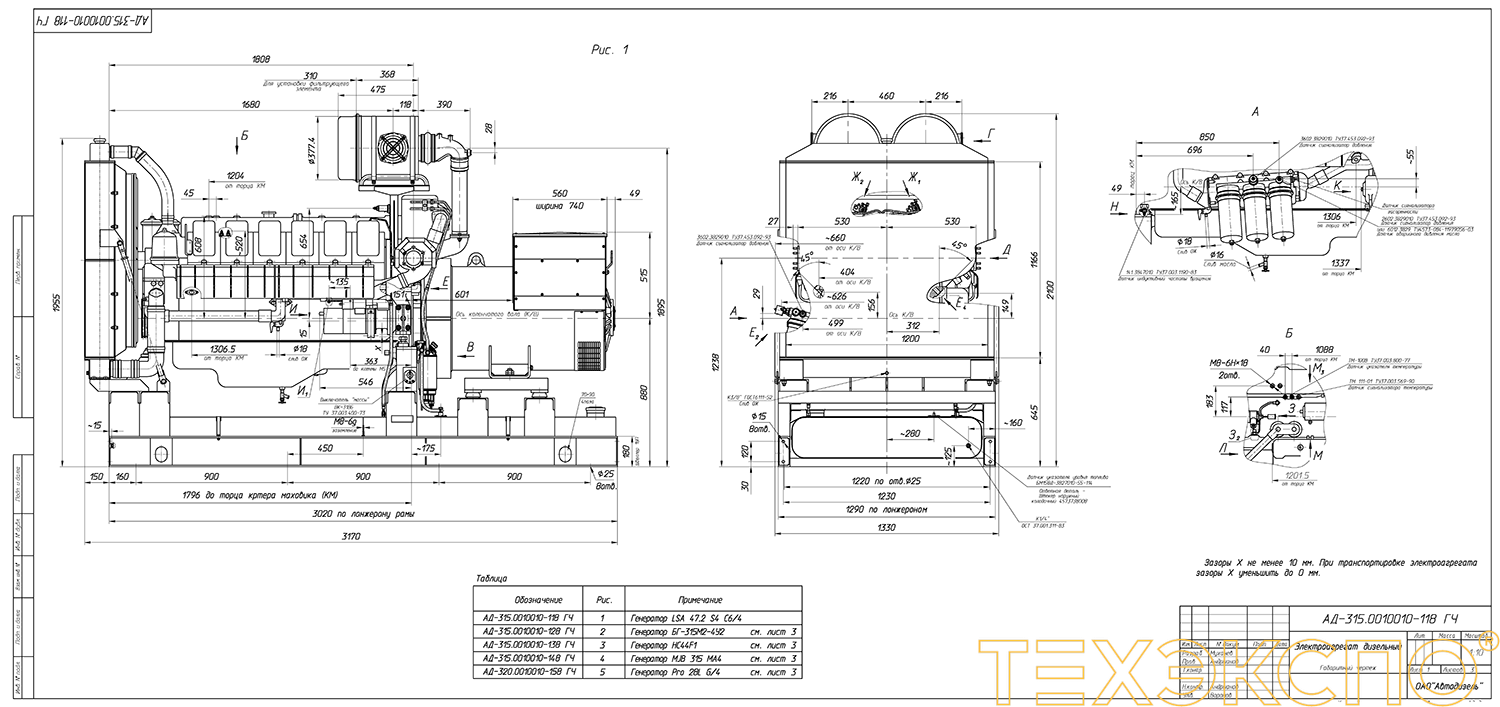 Дизель ТЭ.350С-Т400-2РН ЯМЗ - ДЭС 350 кВт  за 5&nbsp;044&nbsp;466 рублей | Дизельная электростанция в Техэкспо