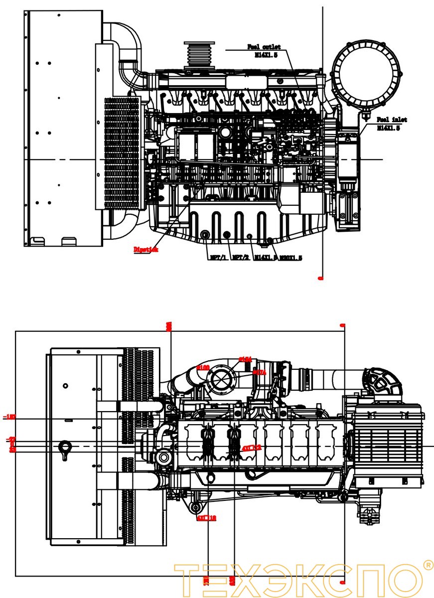 Baudouin 6M21G400/5 - 405 кВт купить в Санкт-Петербурге | Двигатель в Техэкспо