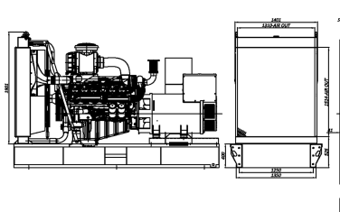 ДГУ Doosan 420 и 600 кВт для шахты на Караканском месторождении в Кузбассе – чертеж из проектной документации 4 из 11