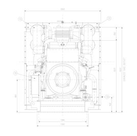 ДЭС 1200 кВт Mitsubishi с резервуаром 4500 л для Боткинской больницы в Москве – чертеж из проектной документации 7 из 8