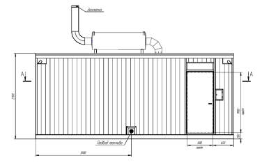 ДГУ Cummins 640 кВт для погрузочного крана в Мурманске – чертеж из проектной документации 1 из 9