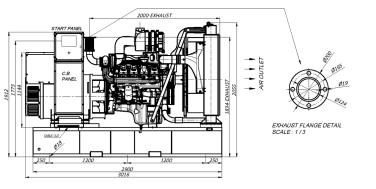 ДГУ Doosan 420 и 600 кВт для шахты на Караканском месторождении в Кузбассе – чертеж из проектной документации 2 из 11
