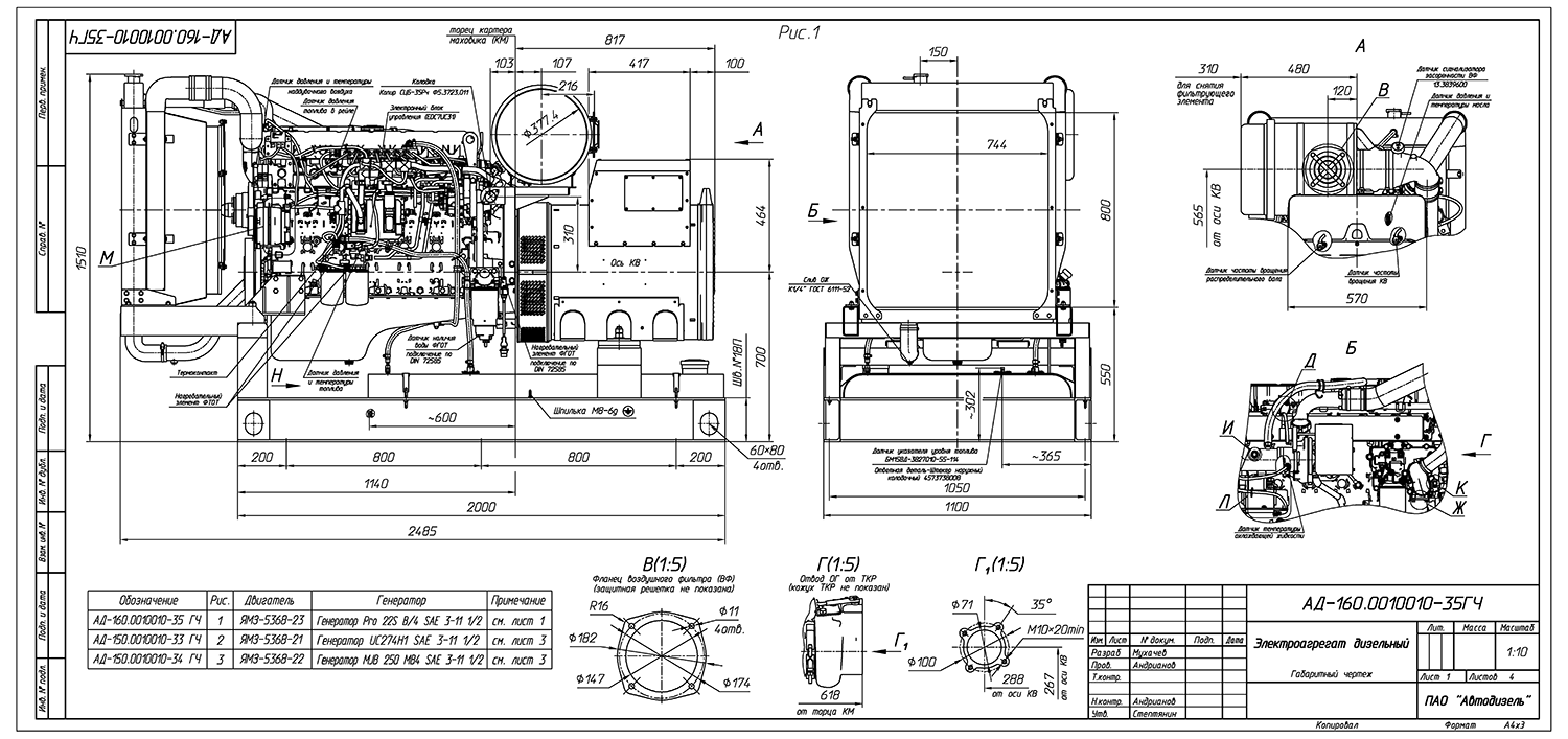 Дизель ТЭ.180С-Т400-2РН ЯМЗ - ДЭС 180 кВт  за 1&nbsp;921&nbsp;535 рублей | Дизельная электростанция в Техэкспо