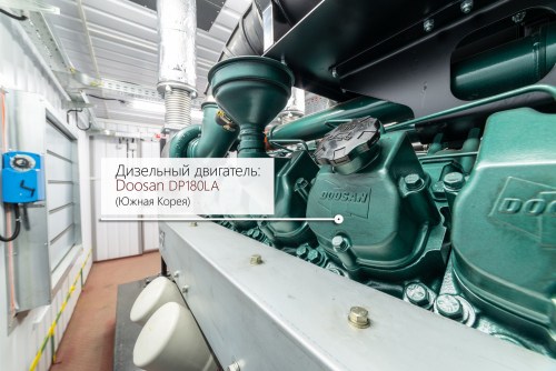 ДЭС 440 кВт на южнокорейском двигателе Doosan в контейнере для БТС – фото 45 из 48