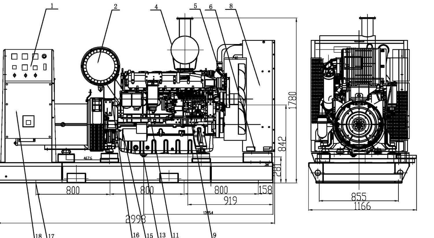 Weichai WPG275 B8 - ДЭС 200 кВт  за 2&nbsp;128&nbsp;492 рублей | Дизельная электростанция в Техэкспо