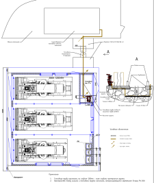 Автономный генерирующий центр (АГЦ) из трех ДГУ общей мощностью 3600 кВт для складского комплекса Wildberries – чертеж из проектной документации 5 из 11