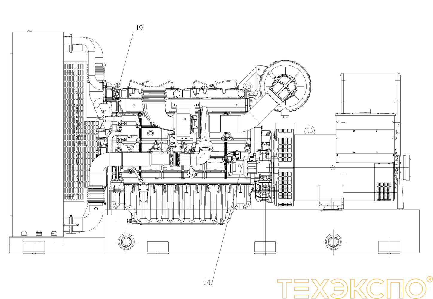 Weichai WPG700 B7 - ДЭС 500 кВт  за 5&nbsp;830&nbsp;039 рублей | Дизельная электростанция в Техэкспо
