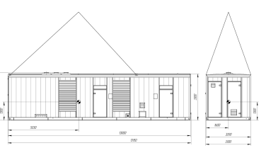 Два контейнера 13м на шасси длиной 14 м для ДЭС 4 МВт на АЭС «Руппур» – чертеж из проектной документации 10 из 10
