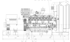 Чертеж дизельной электростанции  WPG1400B7 – 
фото 2 из 4
