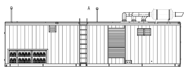 Два контейнера 13м на шасси длиной 14 м для ДЭС 4 МВт на АЭС «Руппур» – чертеж из проектной документации 5 из 10