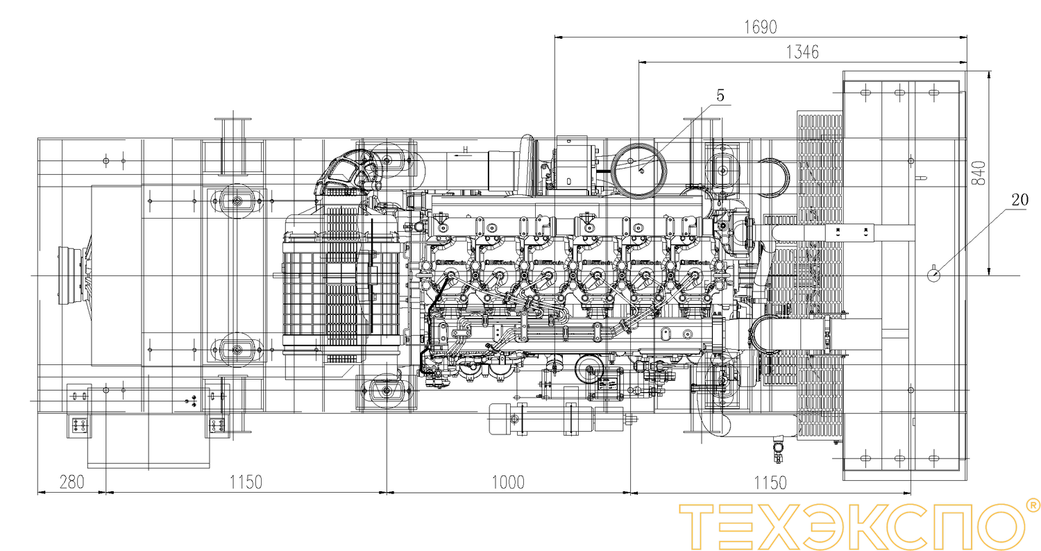 Weichai WPG700 B7 - ДЭС 500 кВт  за 5&nbsp;830&nbsp;039 рублей | Дизельная электростанция в Техэкспо