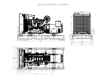 Поставка ДГУ 250кВт в контейнере из сэндвич-панелей для ЗАО «АйТи Десижн» (Москва) – чертеж из проектной документации 2 из 2