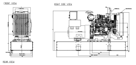 Чертеж дизельной электростанции  GS NEF75 – 
фото 2 из 4