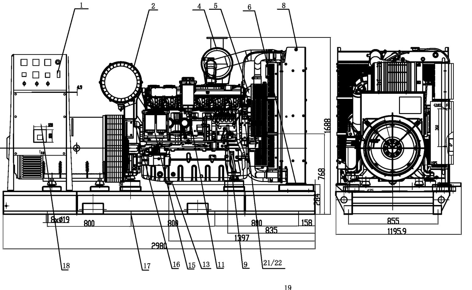 Weichai WPG350 B8 - ДЭС 250 кВт  за 2&nbsp;429&nbsp;237 рублей | Дизельная электростанция в Техэкспо