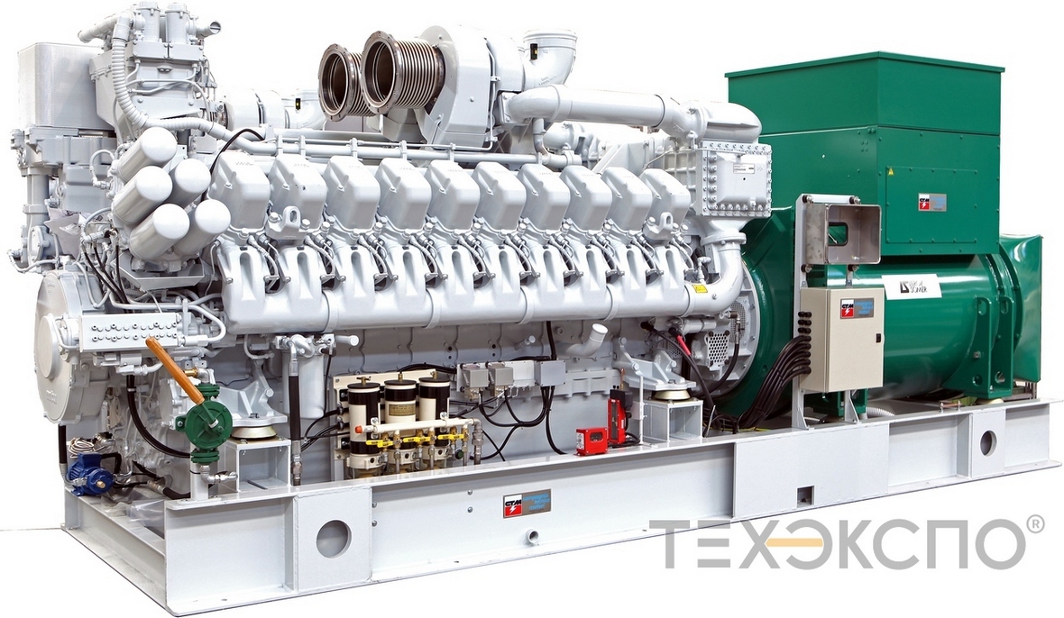 Высоковольтная дизельная электростанция мощностью 2500 кВт на двигателе MTU с альтернатором Leroy Somer
