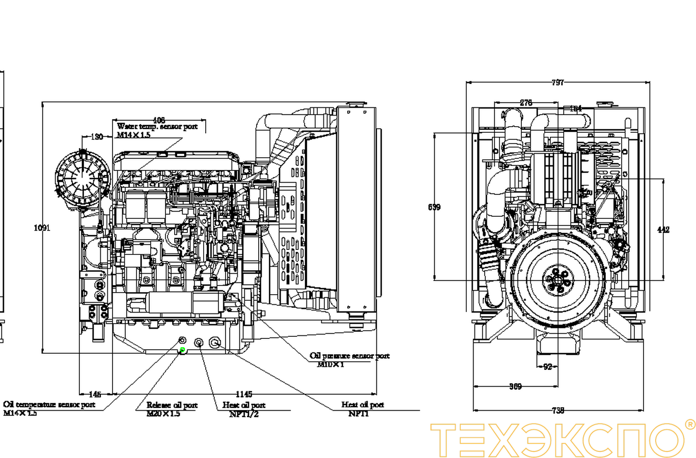 Baudouin 4M11G120/5 - 88 кВт купить в Санкт-Петербурге | Двигатель в Техэкспо