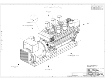 Немецкая ДГУ MTU единичной мощностью 2547 кВт в контейнере для газовой компании "НОВАТЭК" – чертеж из проектной документации 2 из 11